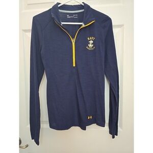 Women's Small-Medium Long Sleeve Under Armour Shirt Navy Annapolis